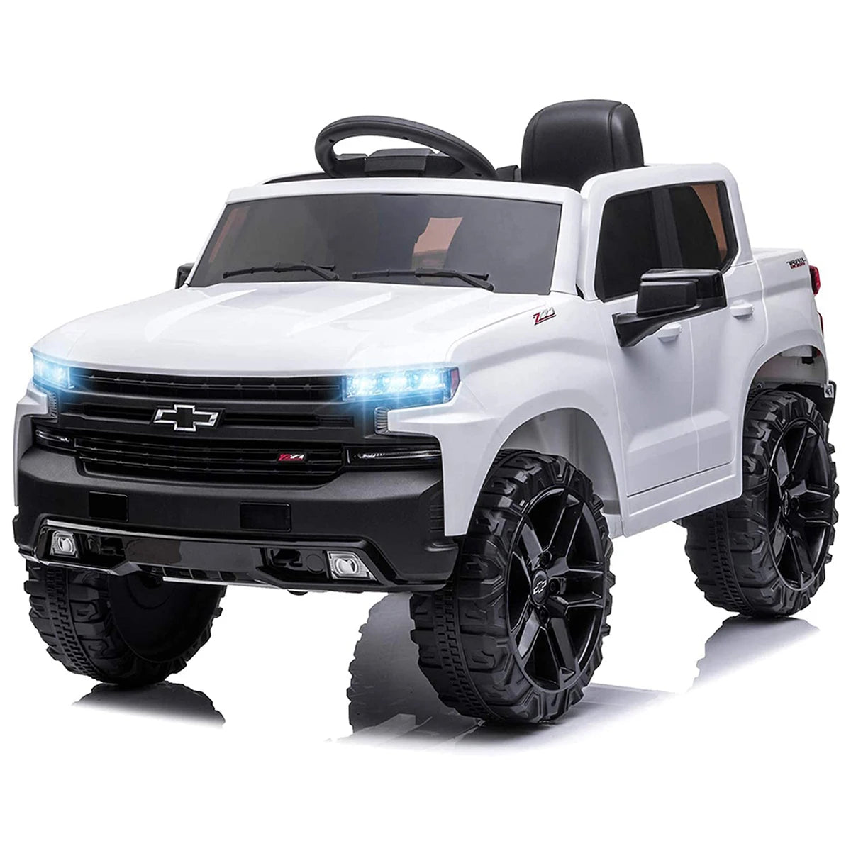 12V Electric Ride On Car 4 Wheeler Truck Safety Toy with Music Radio LED Lights  Truck Car Remote Control Kids' Ride on Vehicles