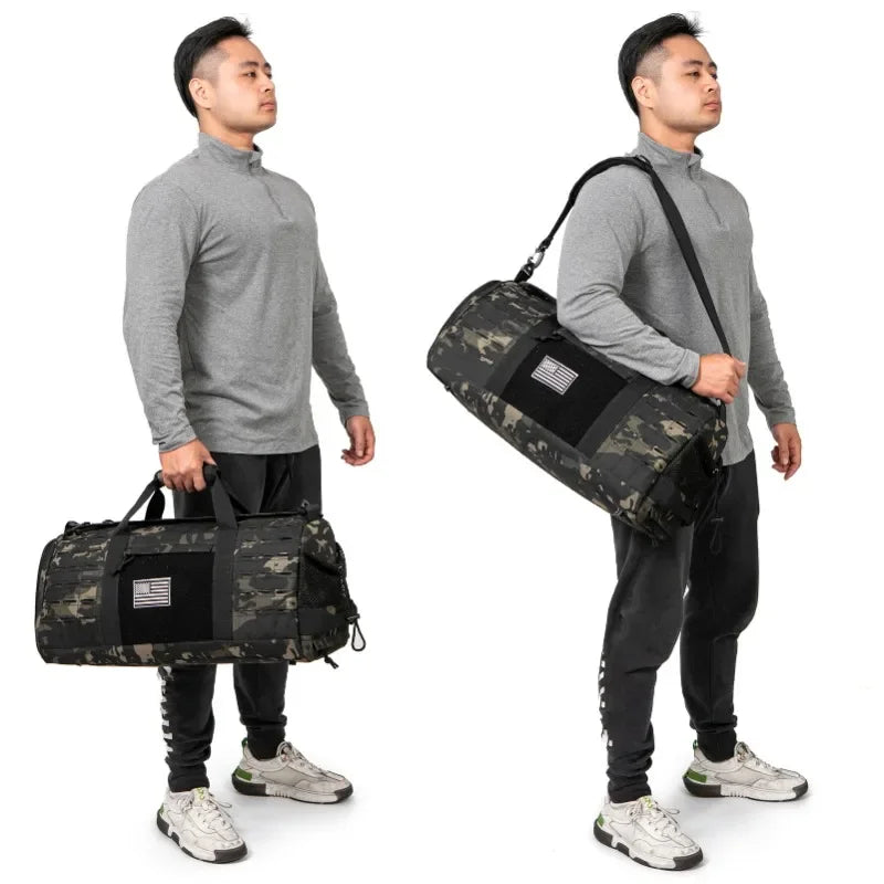 40L Sport Gym Bag Tactical Travel For Men Fitness  Training With Shoe Basketball Weekender Bag carry on luggage Duffle pack