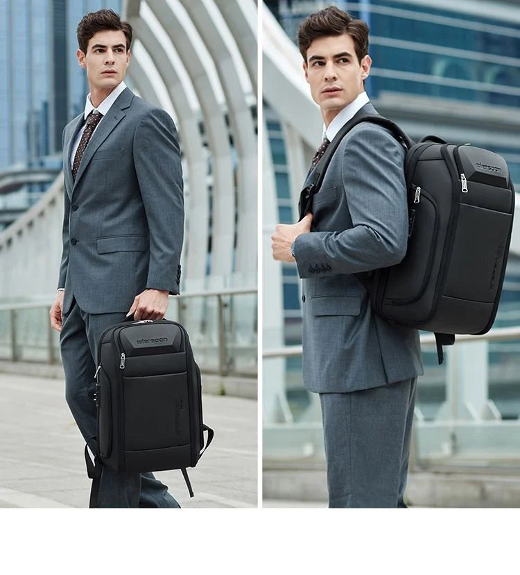 wiersoon Business Backpack For Men Waterproof Backpack Large Capacity Business  Multifunctional Password Anti-theft Laptop Bag