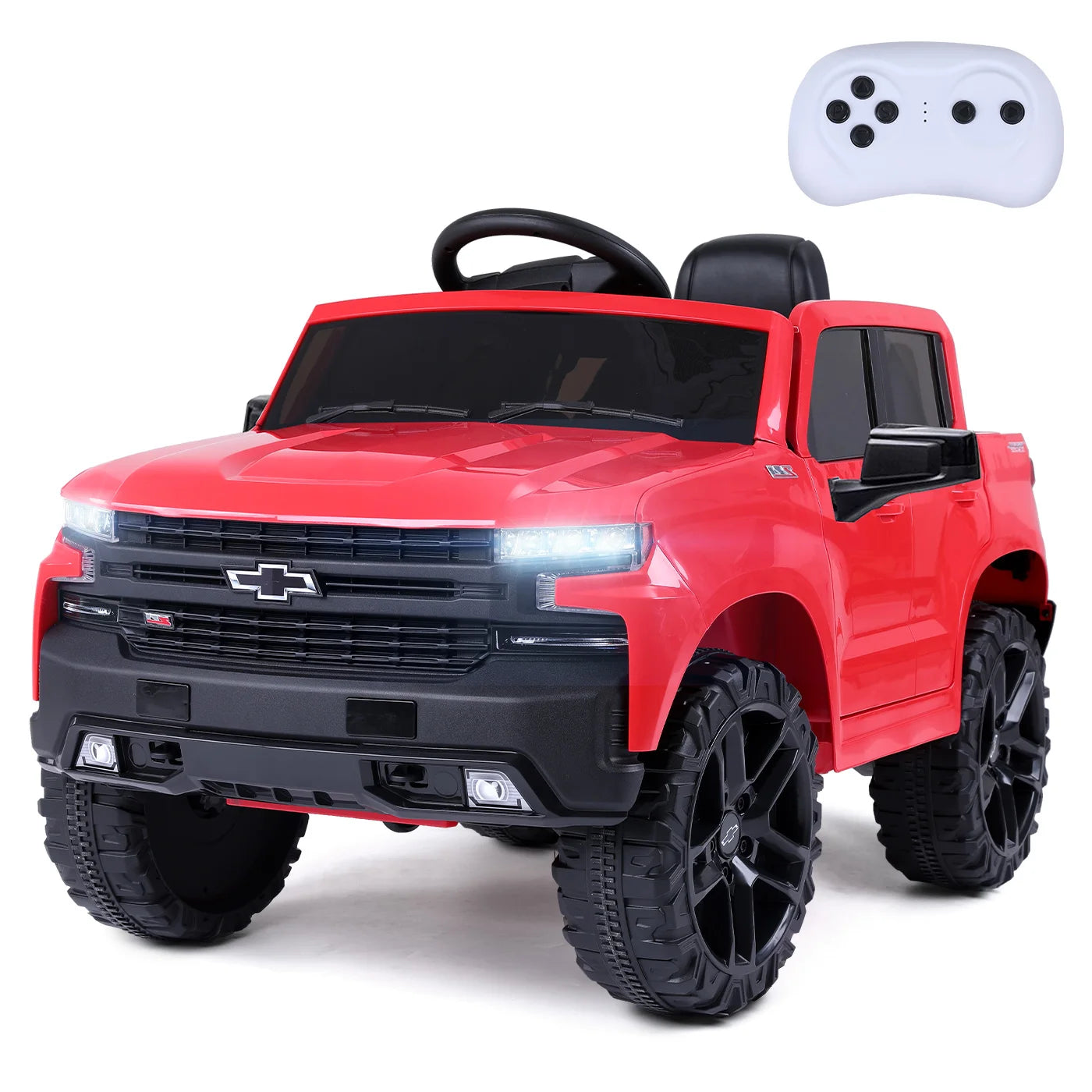 12V Electric Ride On Car 4 Wheeler Truck Safety Toy with Music Radio LED Lights  Truck Car Remote Control Kids' Ride on Vehicles