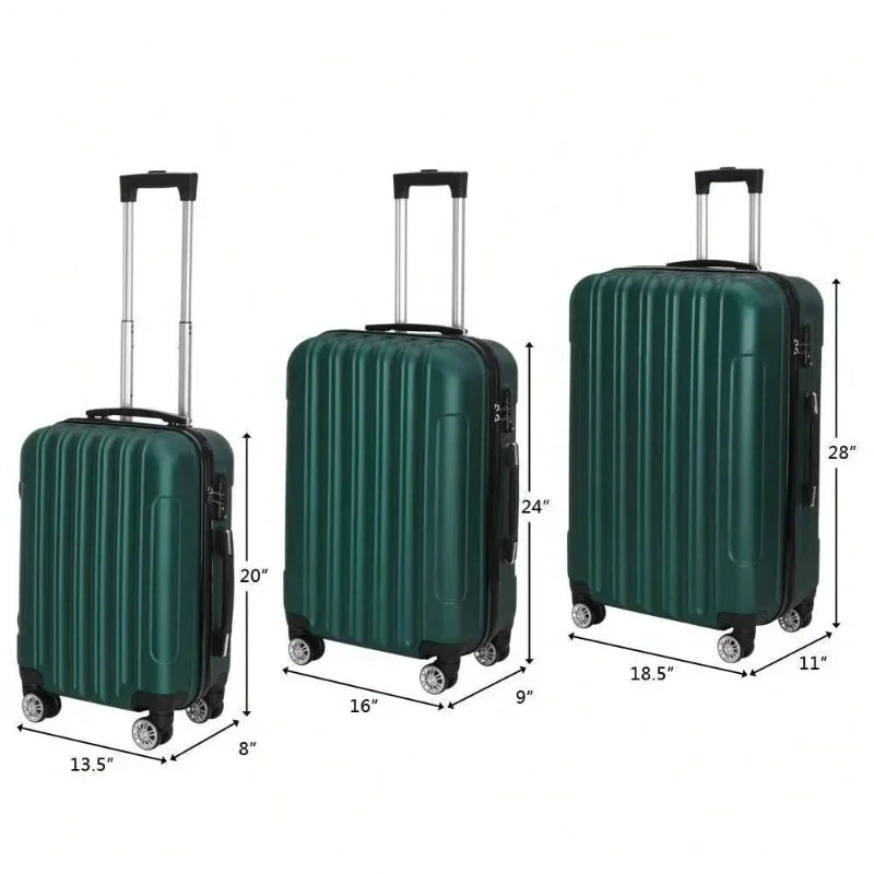 New Travel Spinner Luggage Set Bag Trolley Carry On Suitcase