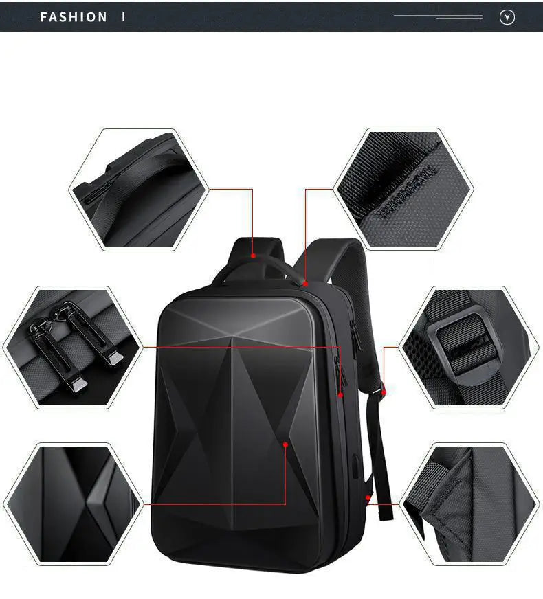 Fashion Men's Backpack Large Capacity Business Laptop Bag Usb Waterproof Suitcase Wholesale Multifunctional Hard Shell Bag