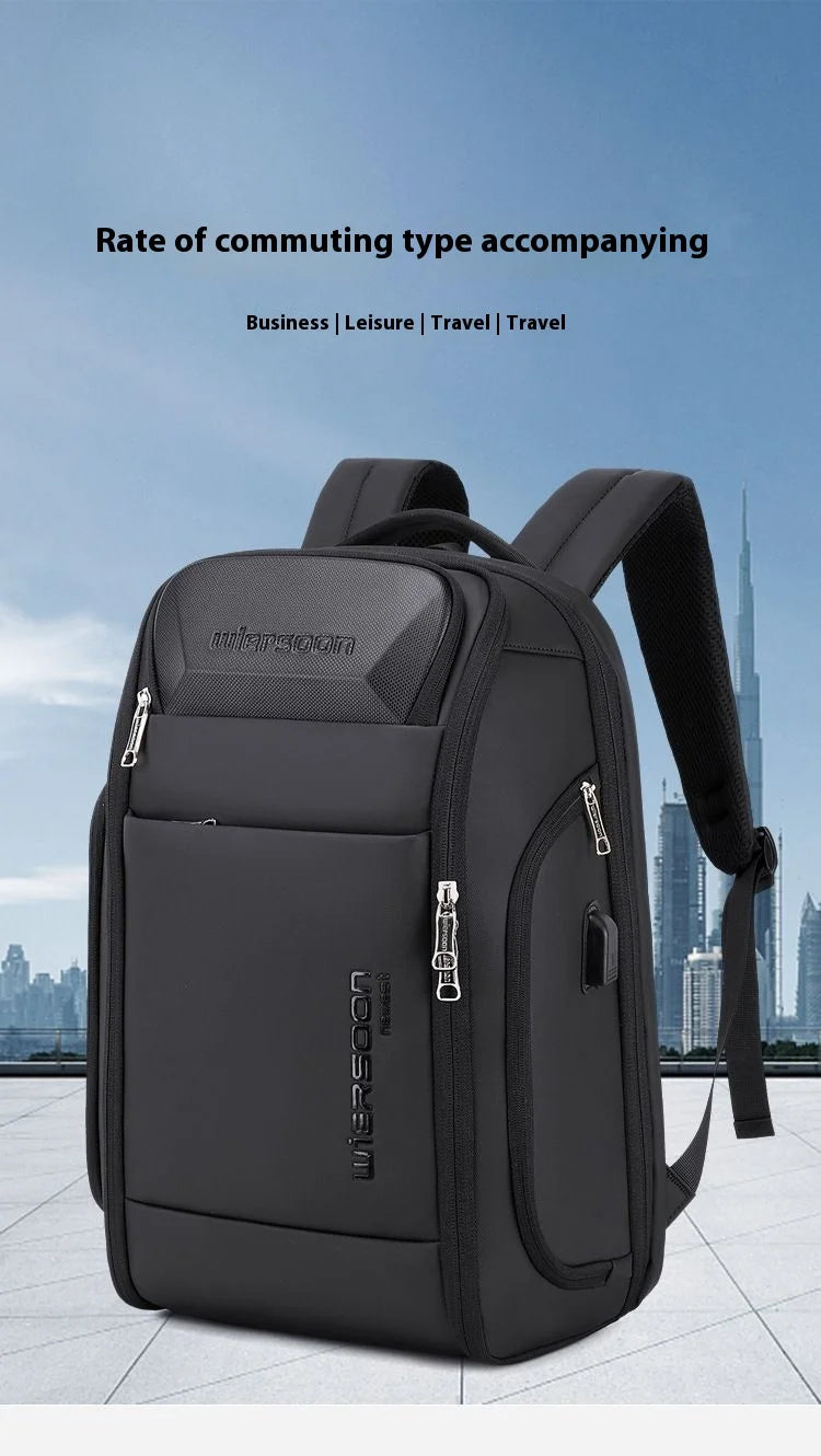 wiersoon Business Backpack For Men Waterproof Backpack Large Capacity Business  Multifunctional Password Anti-theft Laptop Bag