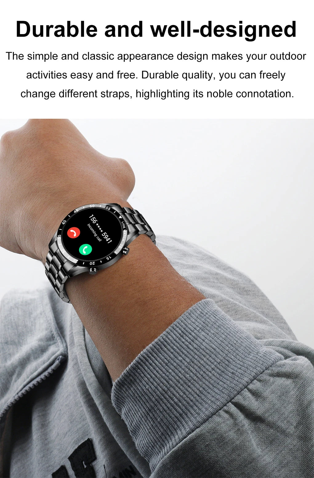 LIGE Fashion Smart Watch Male Fitness Tracker Heart Rate Sleep Monitoring IP67 Waterproof Calling Men Smartwatch For Android IOS