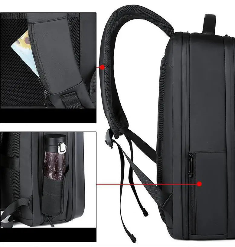 Fashion Men's Backpack Large Capacity Business Laptop Bag Usb Waterproof Suitcase Wholesale Multifunctional Hard Shell Bag