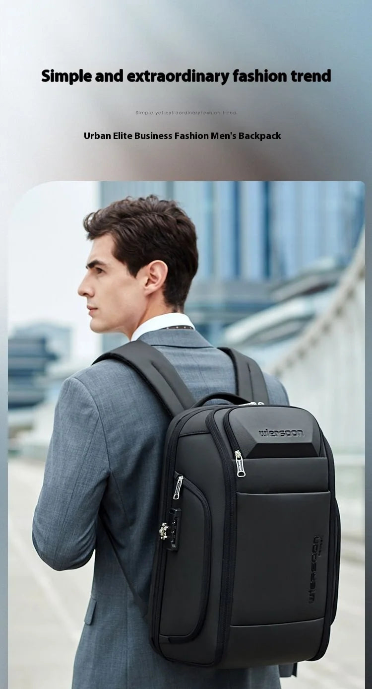 wiersoon Business Backpack For Men Waterproof Backpack Large Capacity Business  Multifunctional Password Anti-theft Laptop Bag