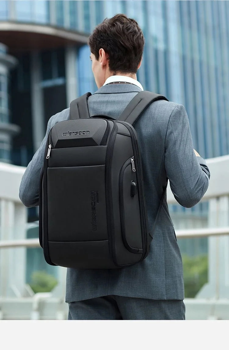 wiersoon Business Backpack For Men Waterproof Backpack Large Capacity Business  Multifunctional Password Anti-theft Laptop Bag