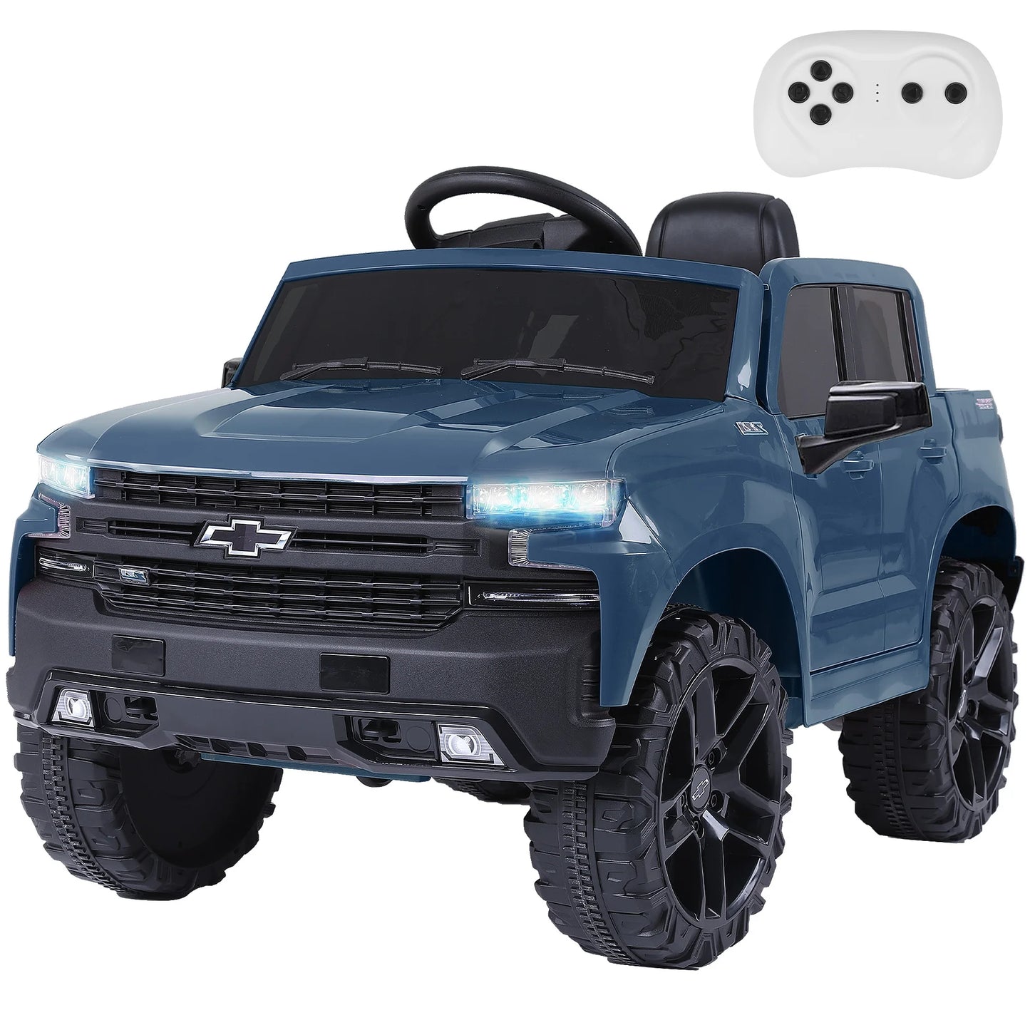 12V Electric Ride On Car 4 Wheeler Truck Safety Toy with Music Radio LED Lights  Truck Car Remote Control Kids' Ride on Vehicles