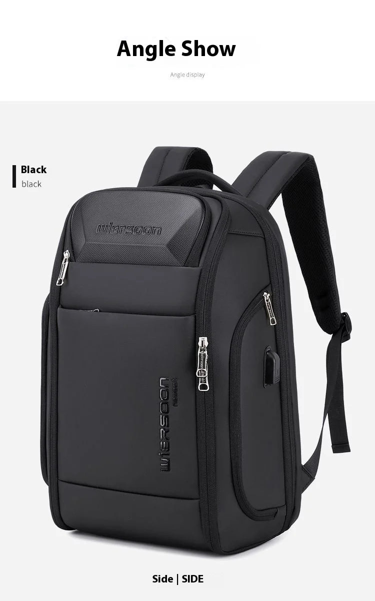 wiersoon Business Backpack For Men Waterproof Backpack Large Capacity Business  Multifunctional Password Anti-theft Laptop Bag